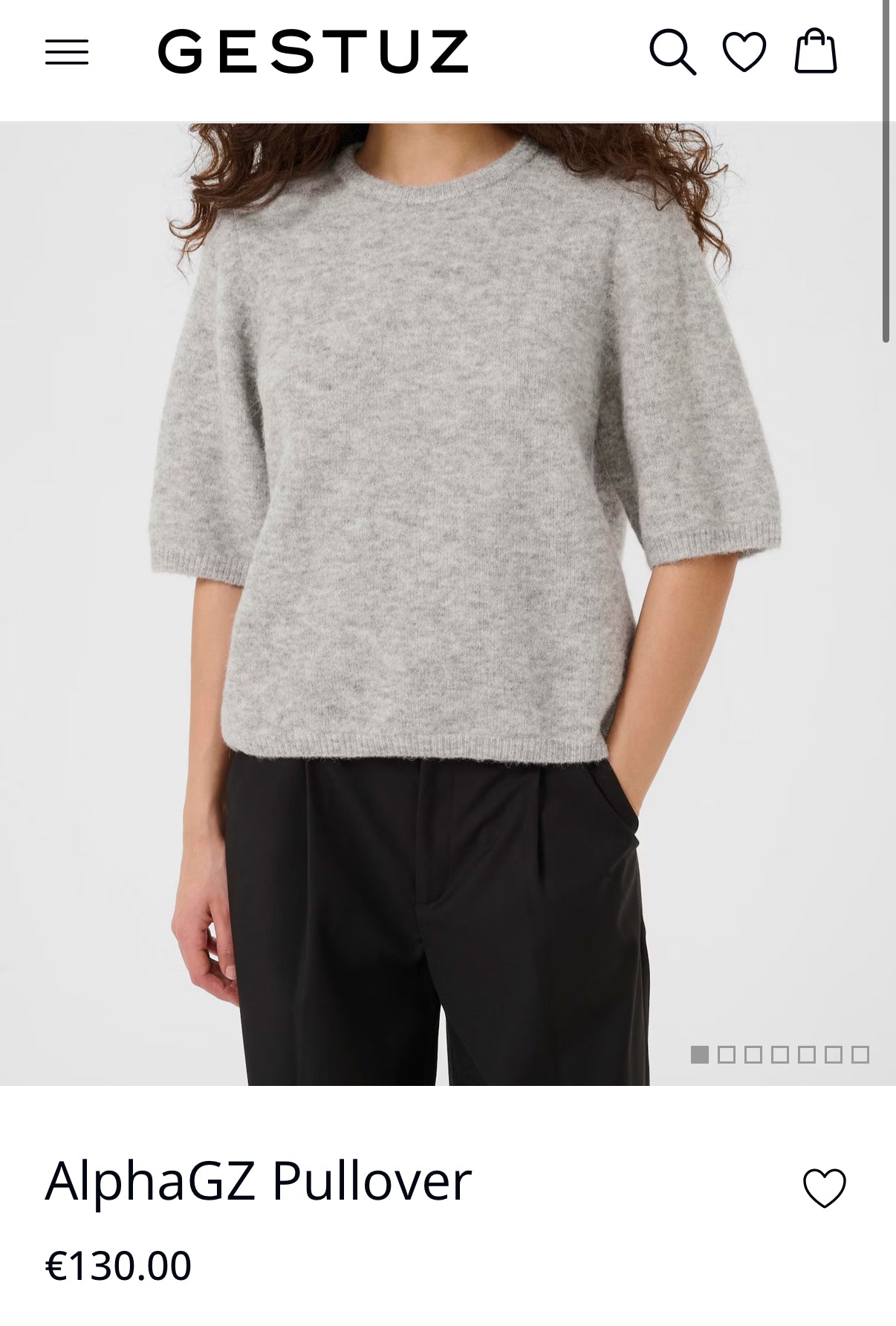 Pistacjowy (alpaka + wełna) sweter GESTUZ - L