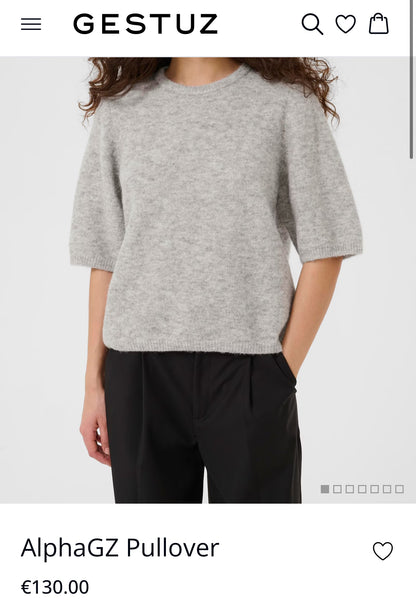 Pistacjowy (alpaka + wełna) sweter GESTUZ - L