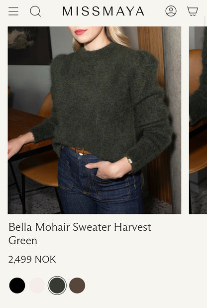 Zielony moherowy sweter MISSMAYA - XL