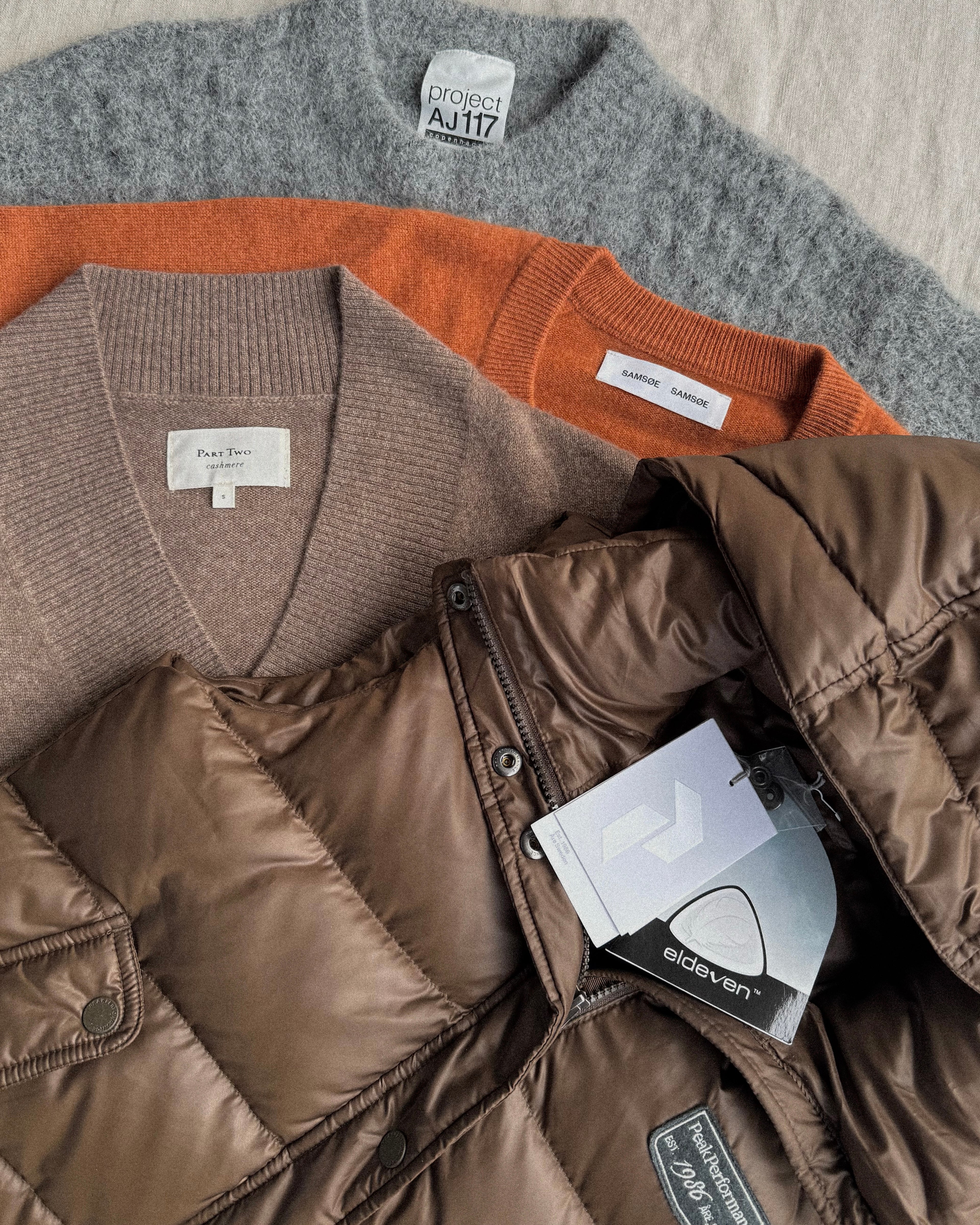 Szary (superfine alpaka) sweter PROJECT AJ117 - M