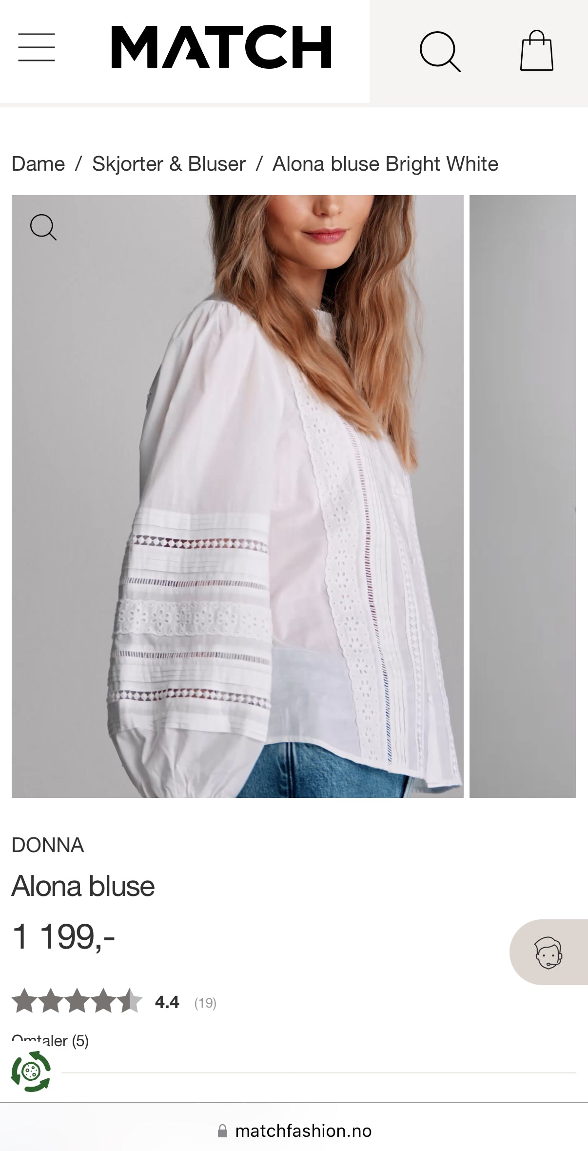 Biała bawełniana koszula DONNA - XL