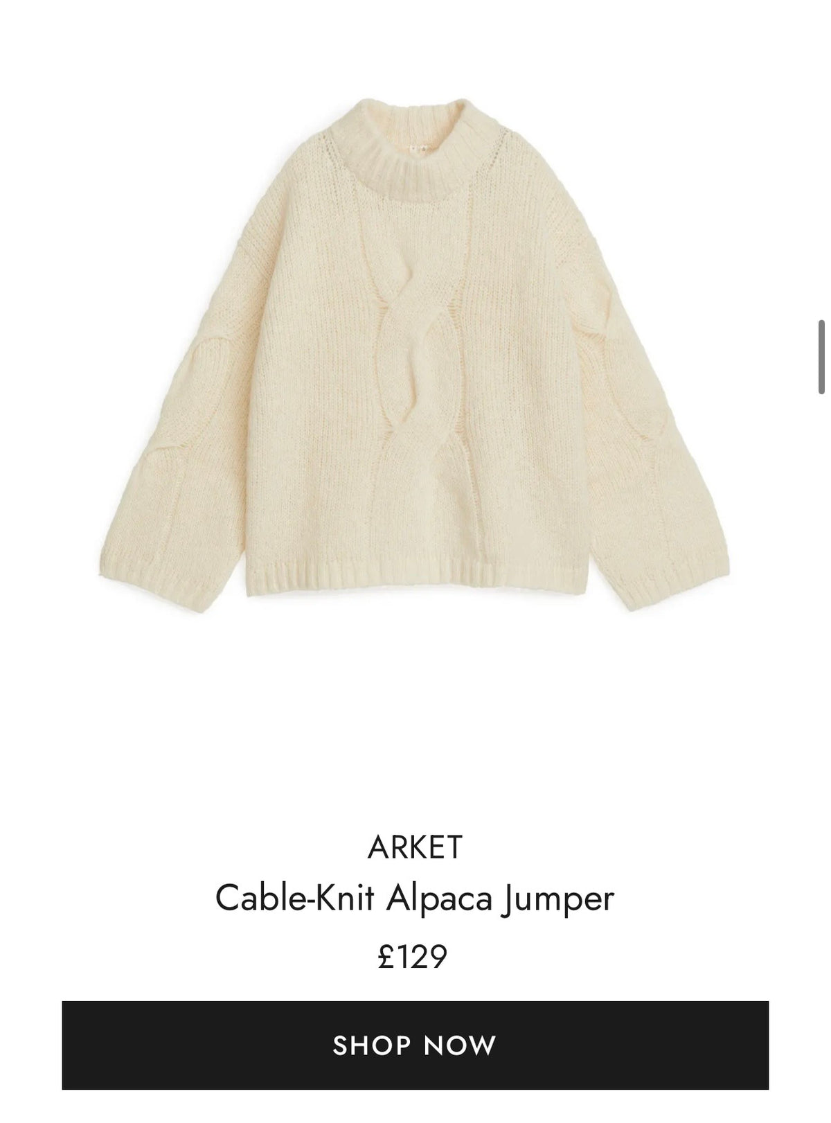 ARKET (100% - wełna/alpaka) - S/M