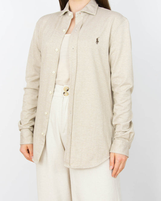 Beżowa bawełniana koszula Ralph Lauren