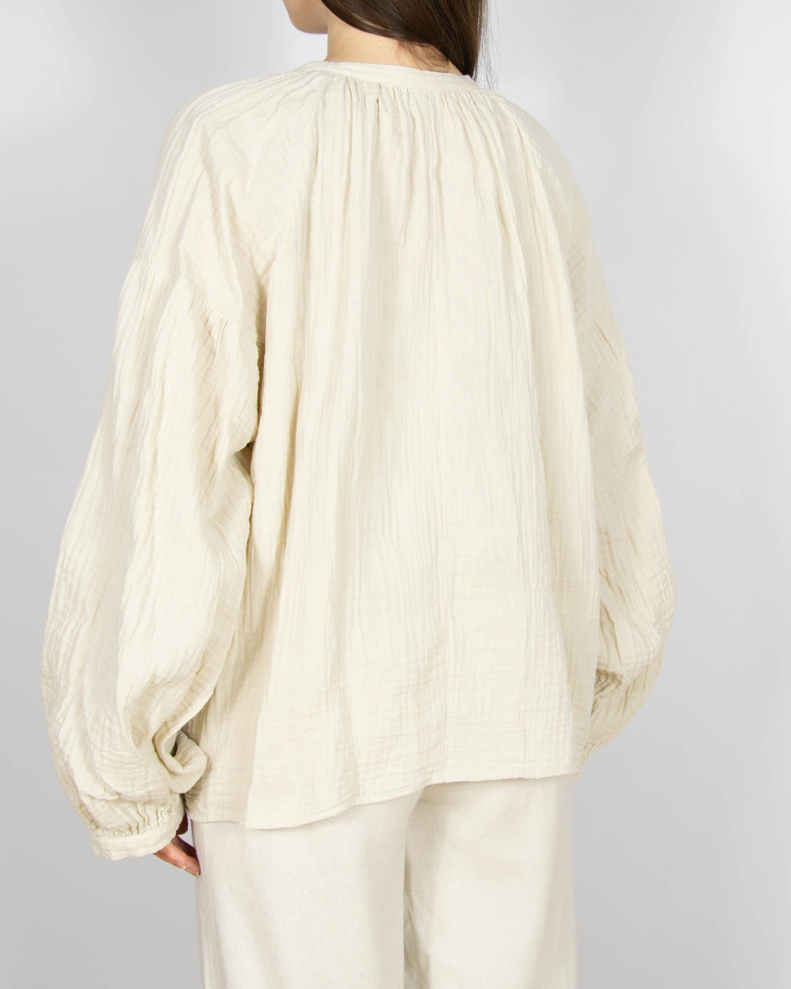 Beżowa muślinowa bawełniana bluzka H&M  - XL