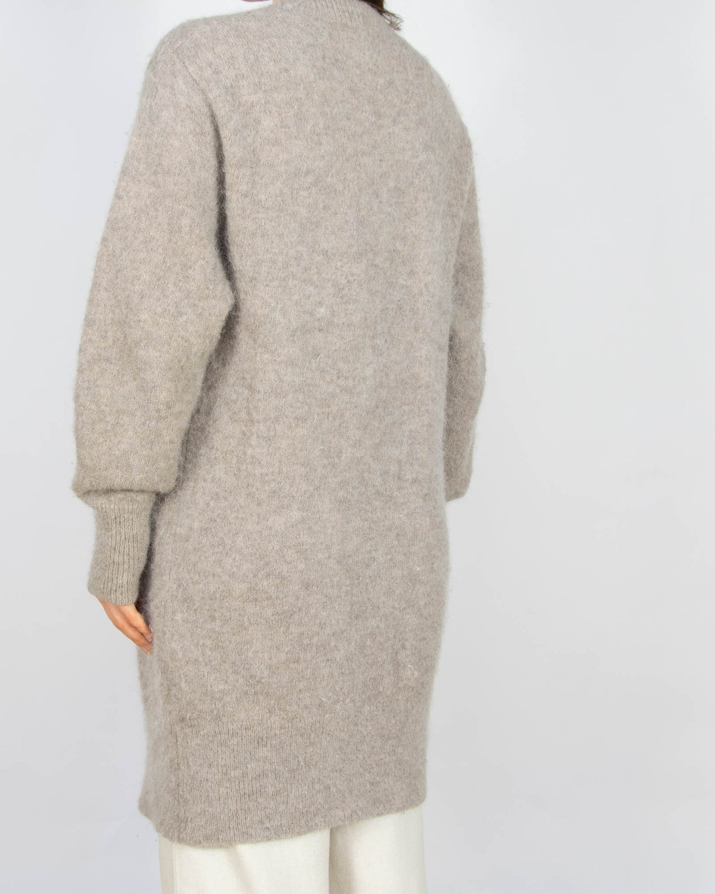 Beżowy (alpaka + wełna) kardigan H&M Premium - S