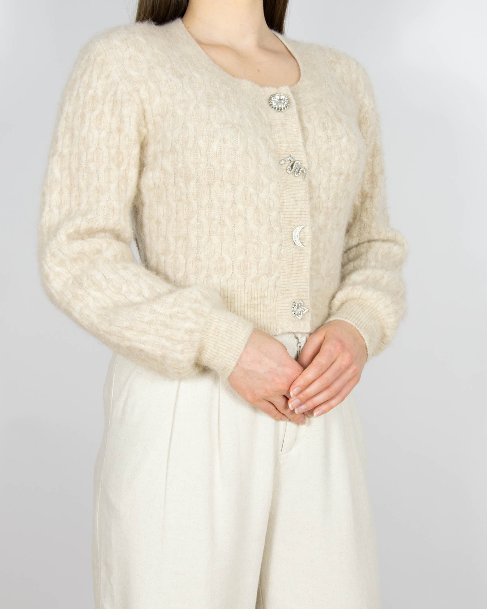 Beżowy (wełna + alpaka) kardigan & other stories - XS