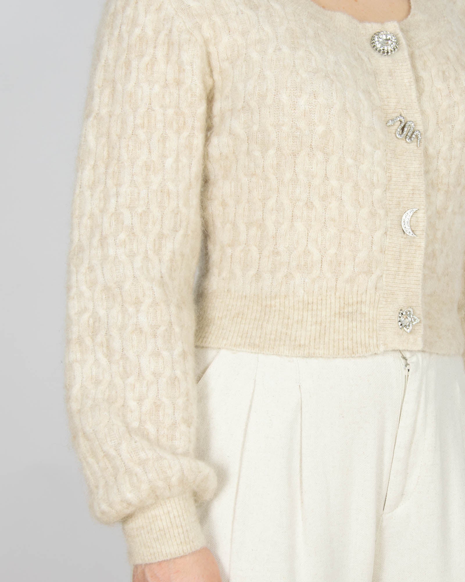 Beżowy (wełna + alpaka) kardigan & other stories - XS