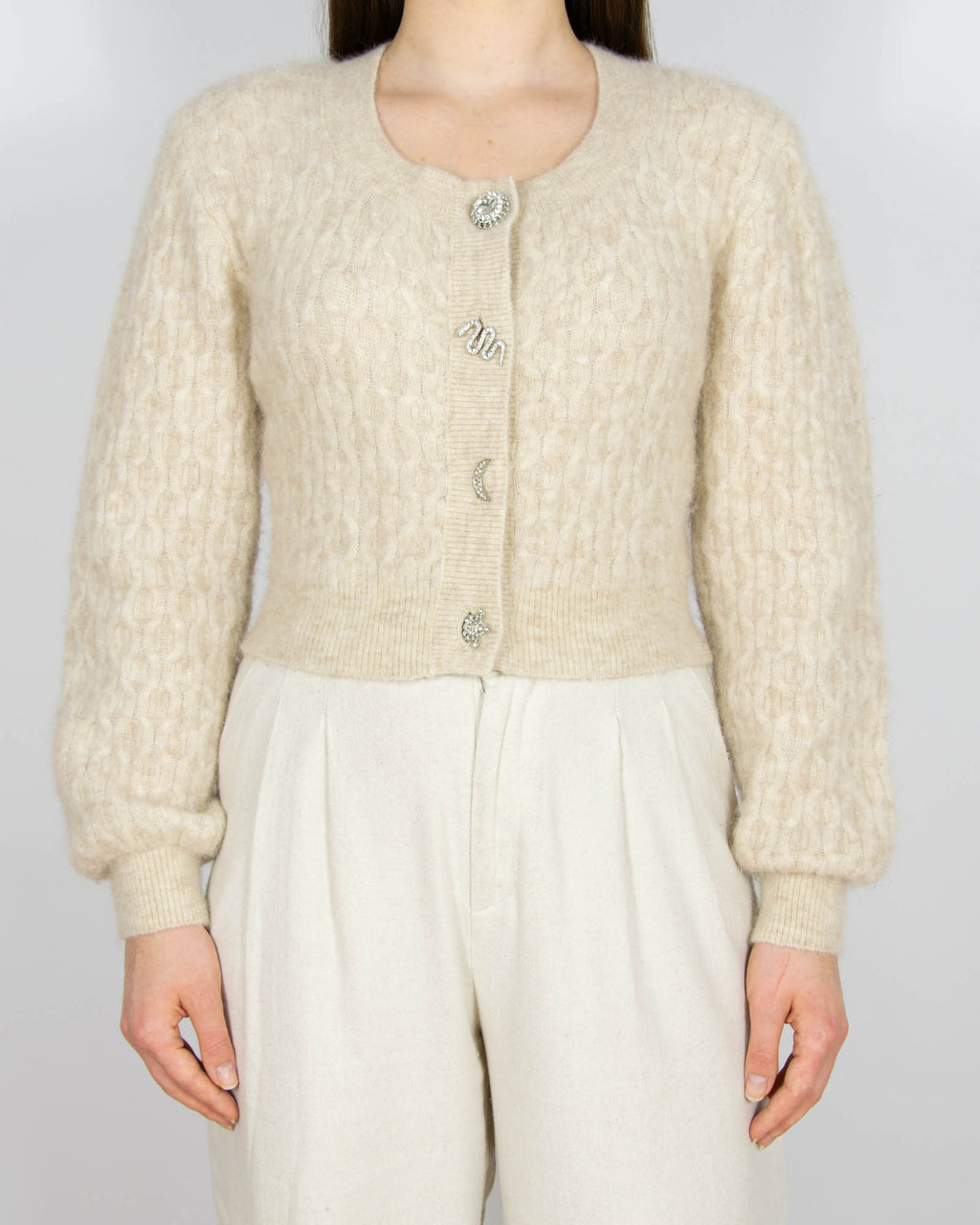 Beżowy (wełna + alpaka) kardigan & other stories - XS