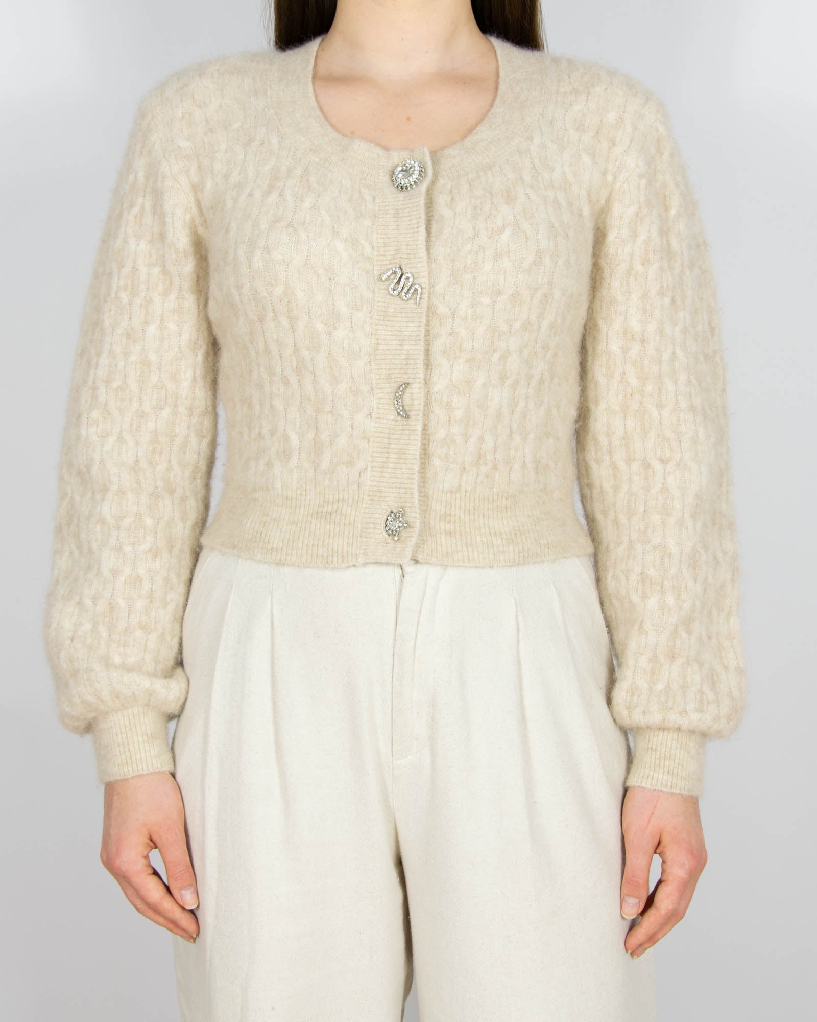 Beżowy (wełna + alpaka) kardigan & other stories - XS