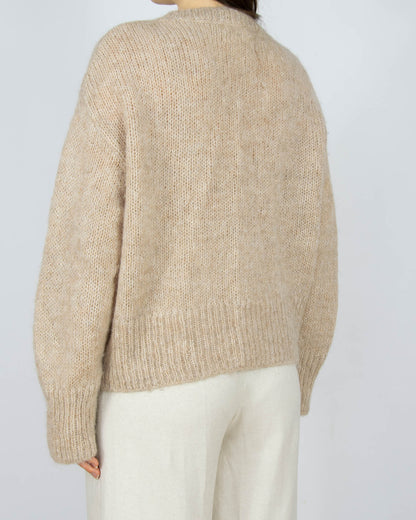 Beżowy (alpaka + wełna) sweter H&M Premium - XS/S