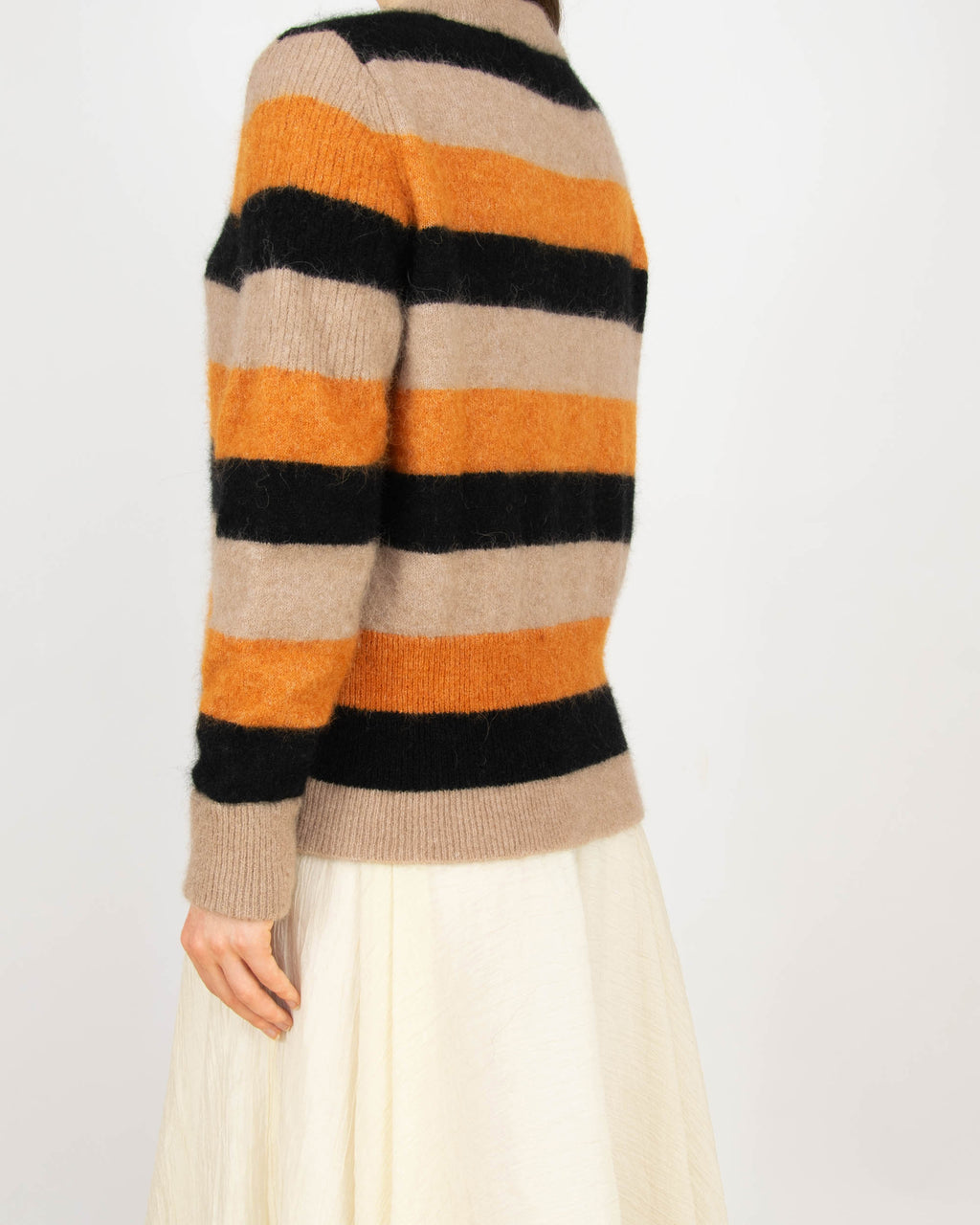Kardigan (wełna + alpaka) w paski SELECTED FEMME - M/L