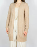 Beżowy (wełna + moher) kardigan DONNA - S