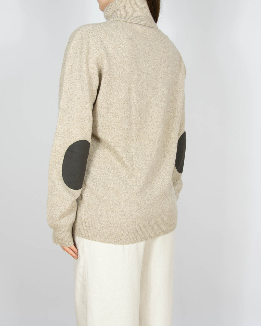 Beżowy wełniany (wełna jagnięca) sweter Filippa K - M