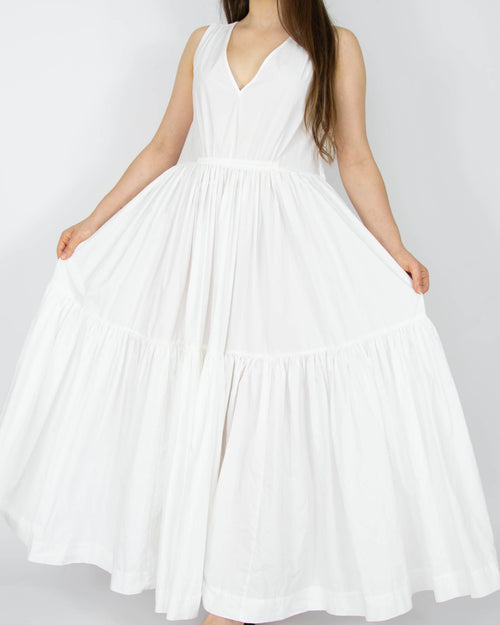 Biała bawełniana sukienka maxi H&M Premium