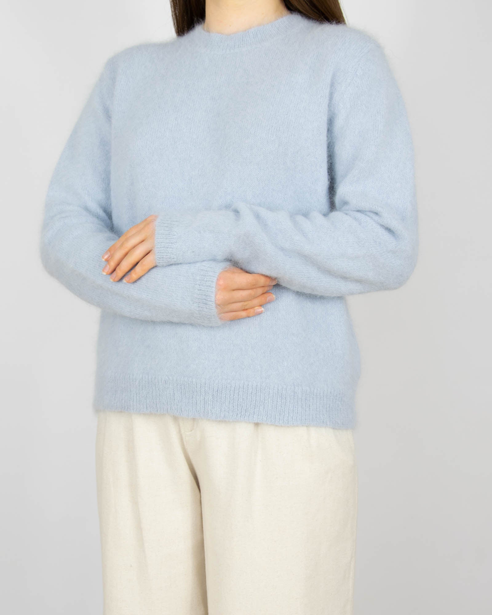 Błękitny wełniany (angora) sweter SAND COPENHAGEN - M