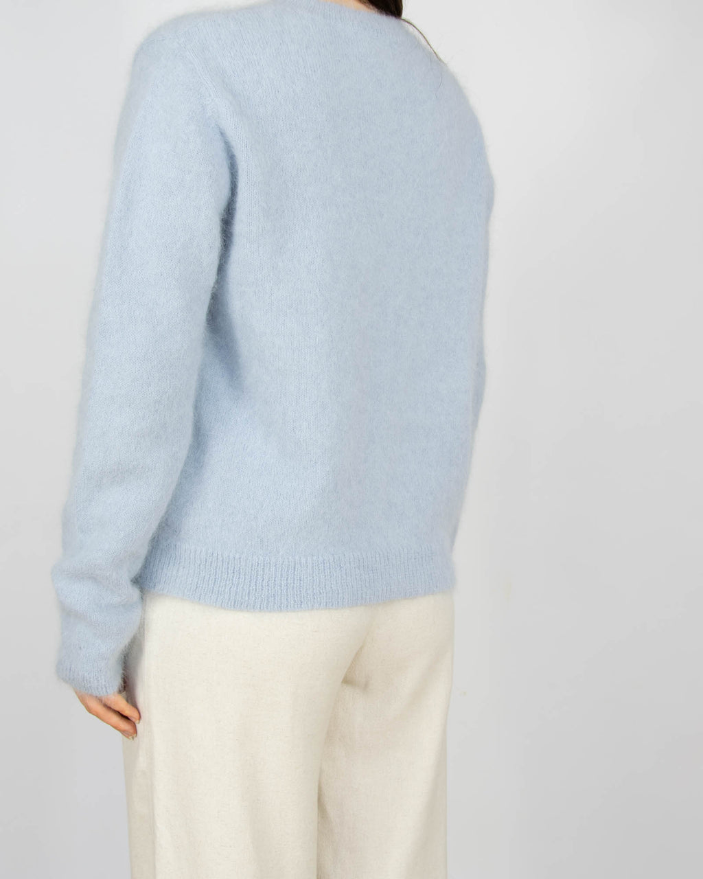 Błękitny wełniany (angora) sweter SAND COPENHAGEN - M