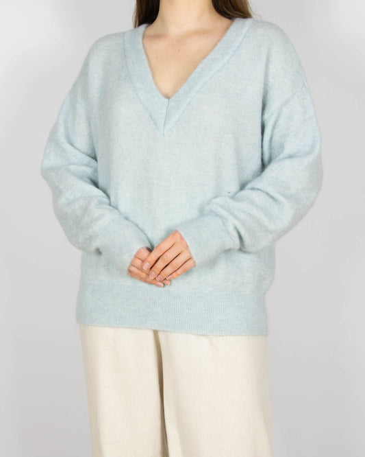 Błękitny (wełna + moher) sweter GESTUZ