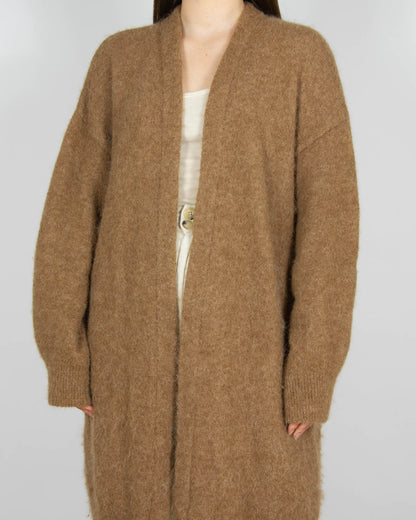 Brązowy (alpaka + wełna) kardigan H&M Premium - M