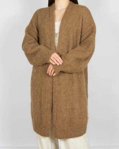 Brązowy (alpaka + wełna) kardigan H&M Premium