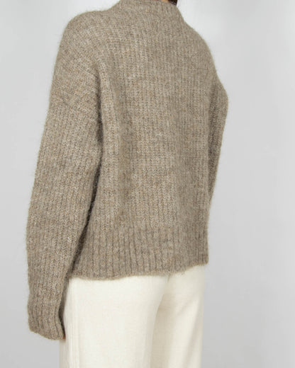 Brązowy wełniany (alpaka) sweter Vero Moda - M