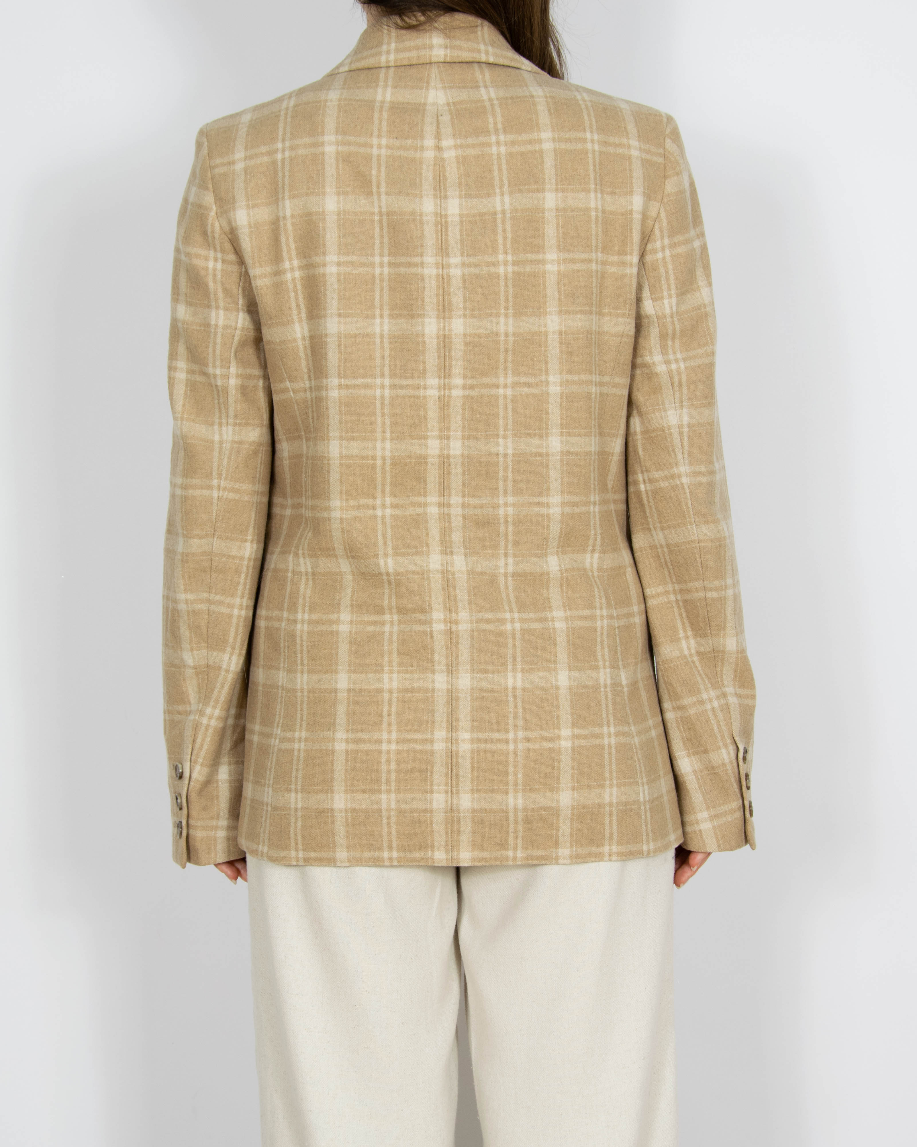 Beżowa wełniana marynarka dwurzędowa & other stories (MANTECO) - S