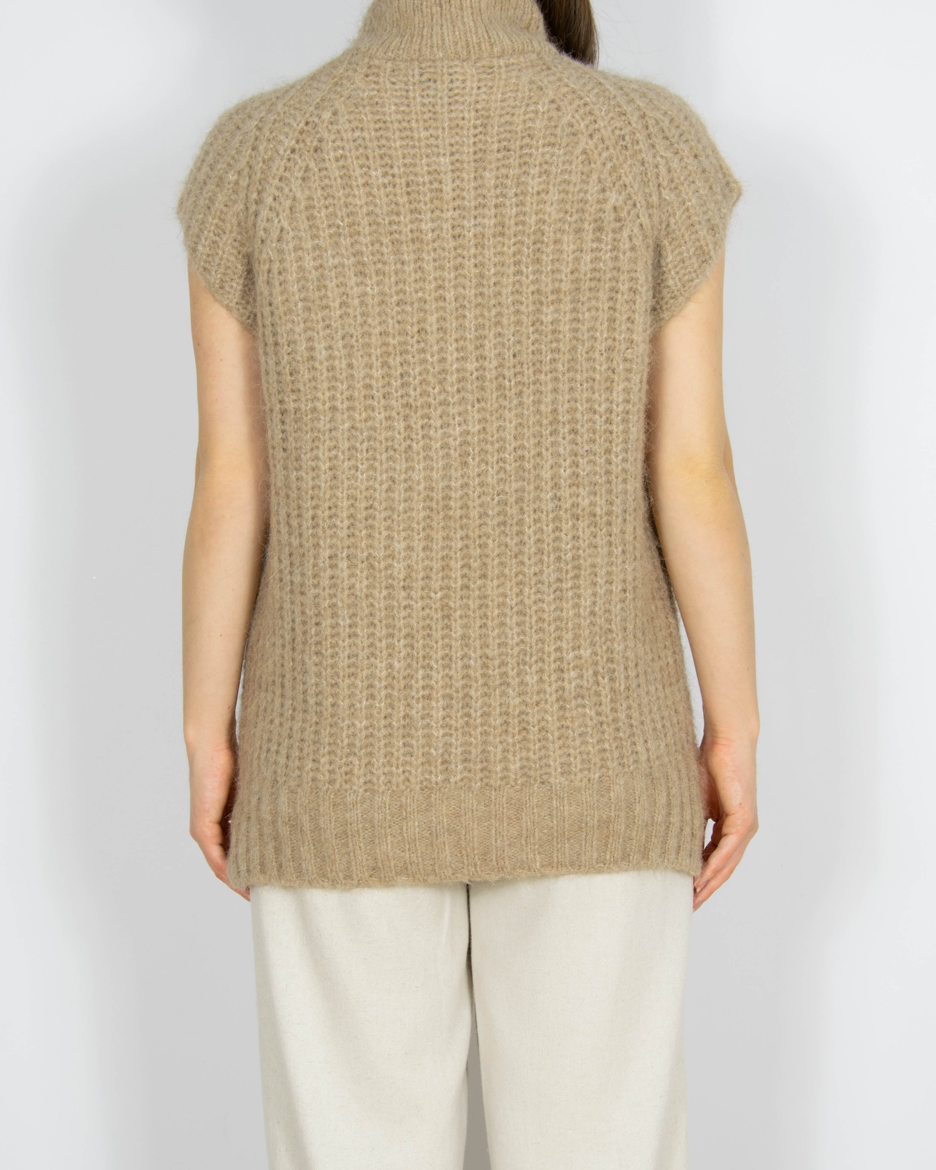 Beżowa wełniana (wełna + alpaka) kamizelka NOA NOA - L