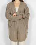 Beżowy wełniany (kid moher + merino) kardigan Florence Design - L