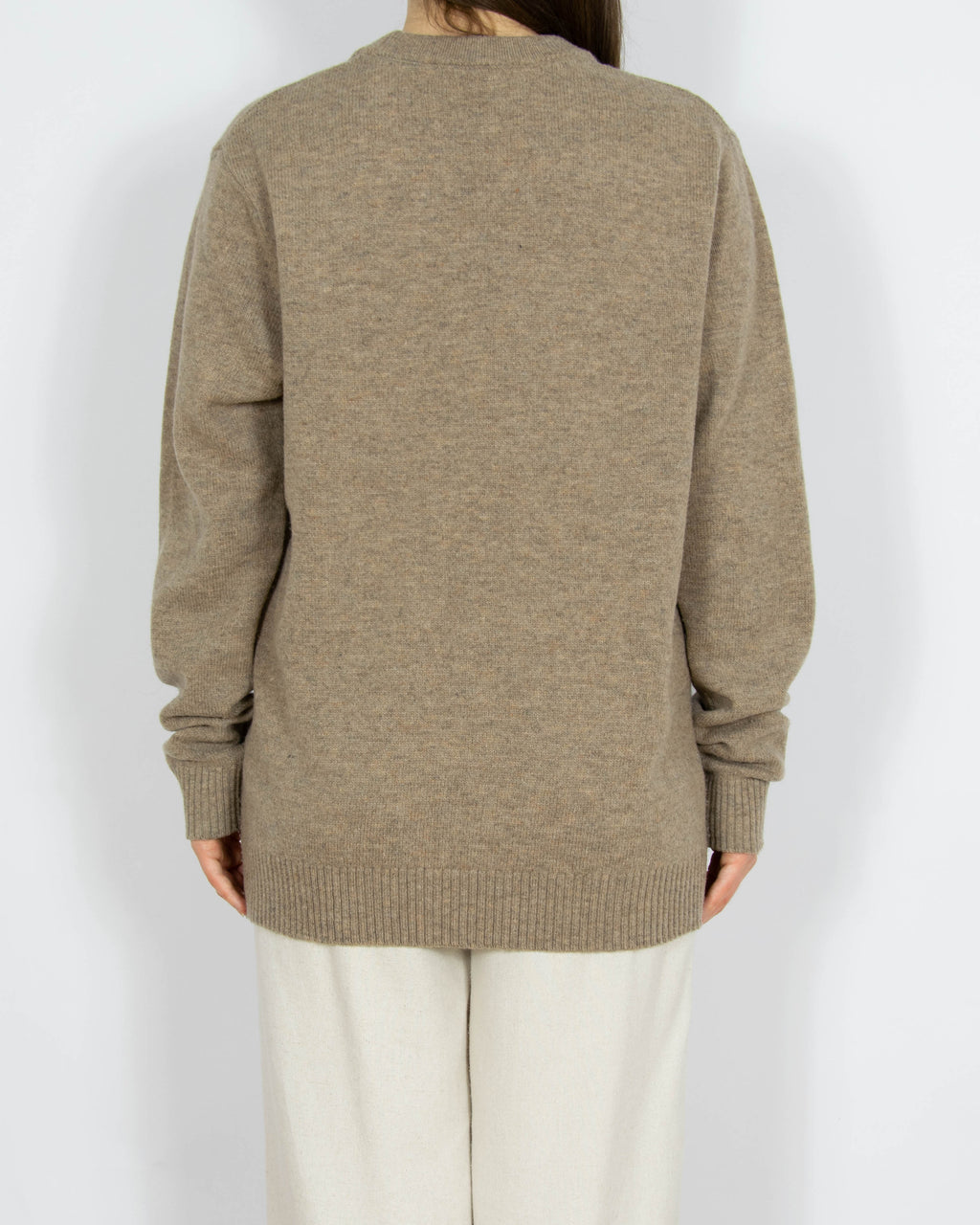 Beżowy wełniany (wełna jagnięca) sweter Jack&Jones - M