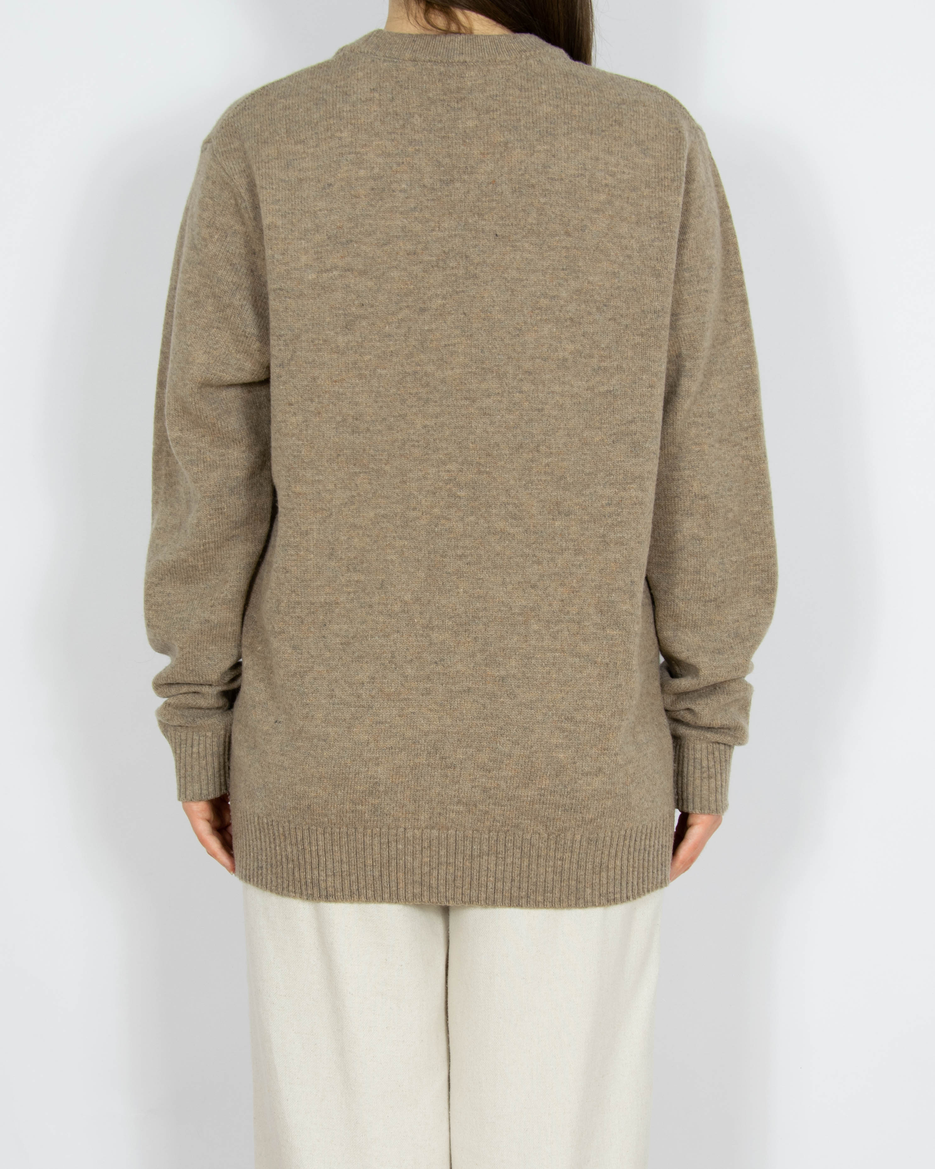 Beżowy wełniany (wełna jagnięca) sweter Jack&Jones - M