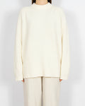 Biały bawełniany sweter Hugo Boss oversize
