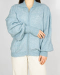 Błękitna wełniana (moher + wełna) bluza CLAIRE - XL/XXL