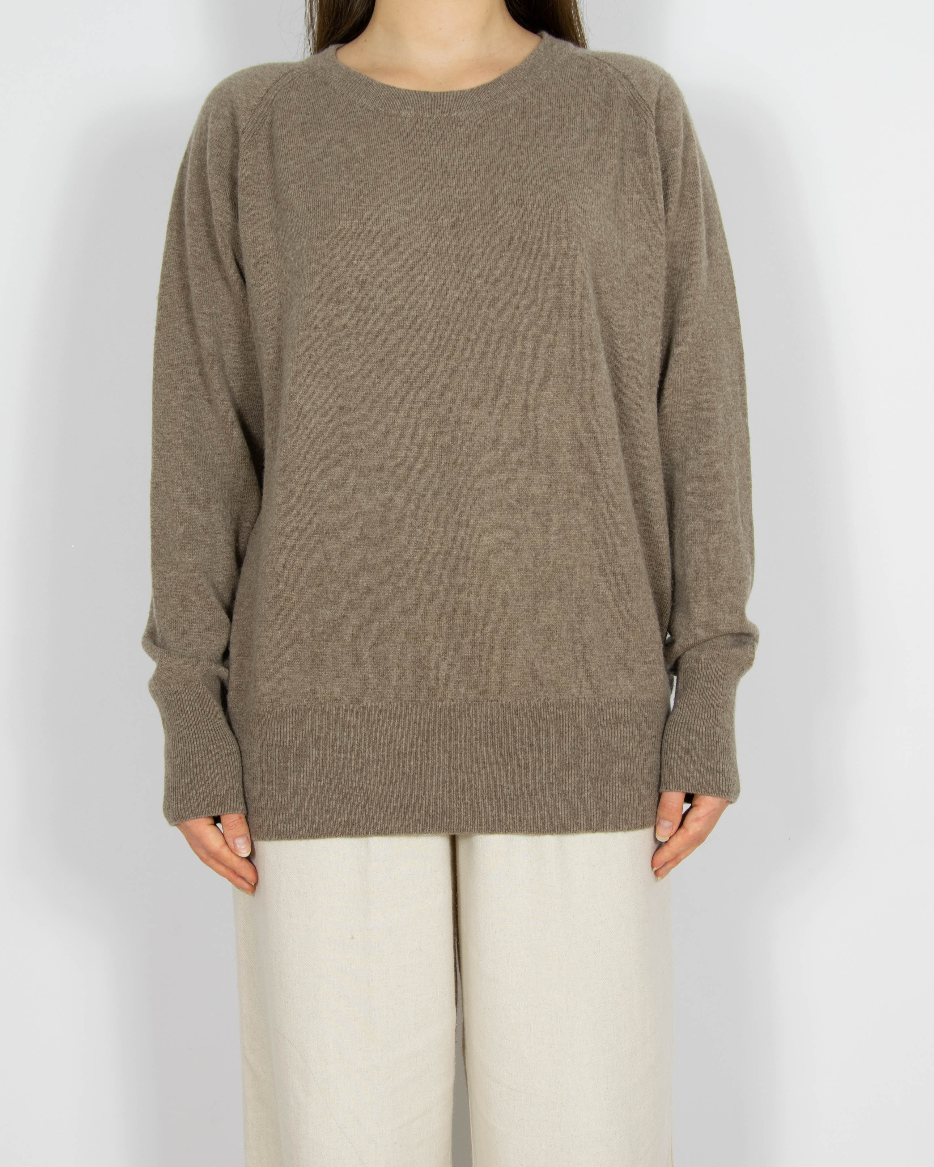 Brązowy wełniany (merino) sweter z kaszmirem Arnie Says