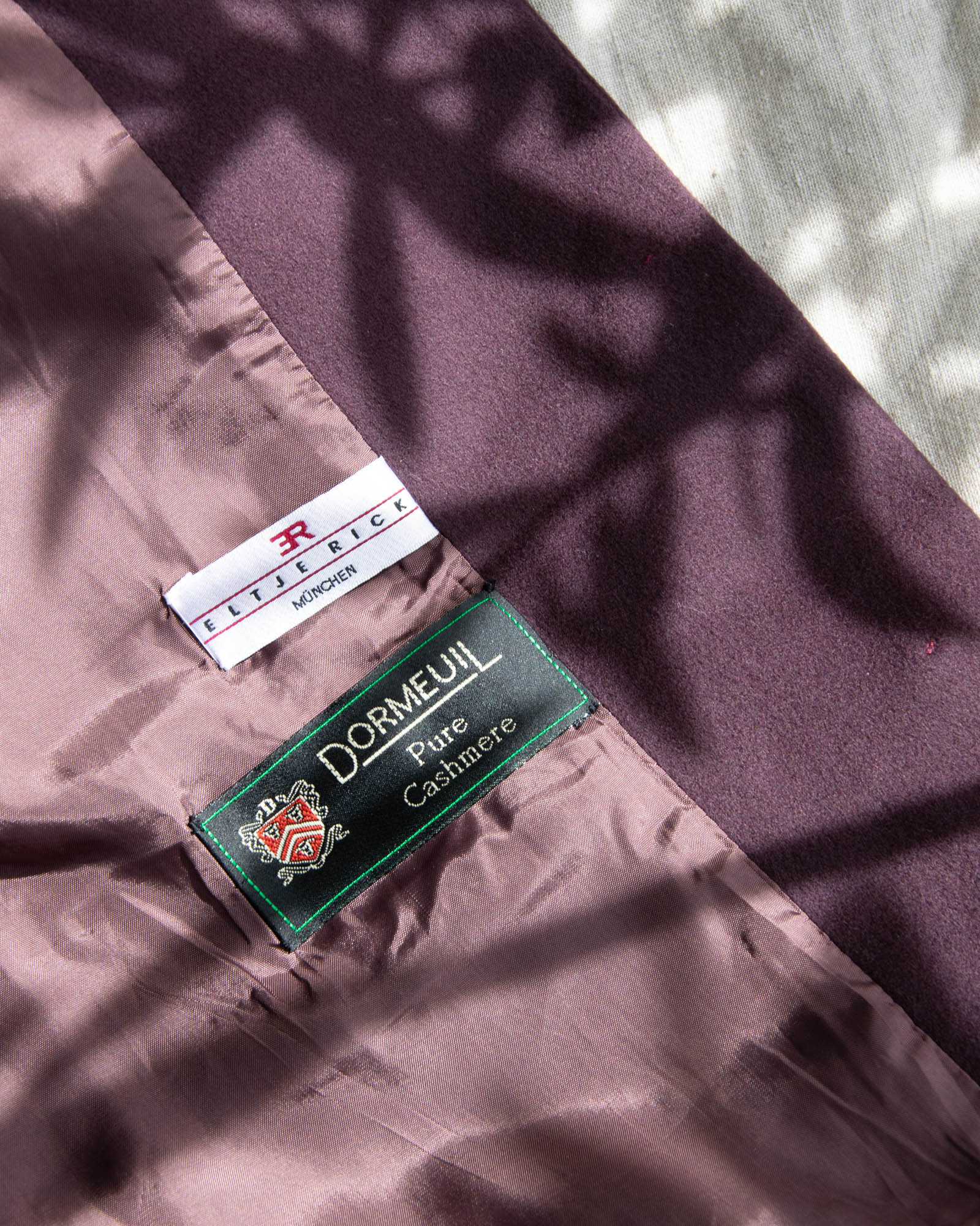 Śliwkowa kaszmirowa marynarka ELTJE RICK - M