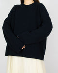 Ciemnogranatowy (merino + kaszmir) sweter FILIPPA K