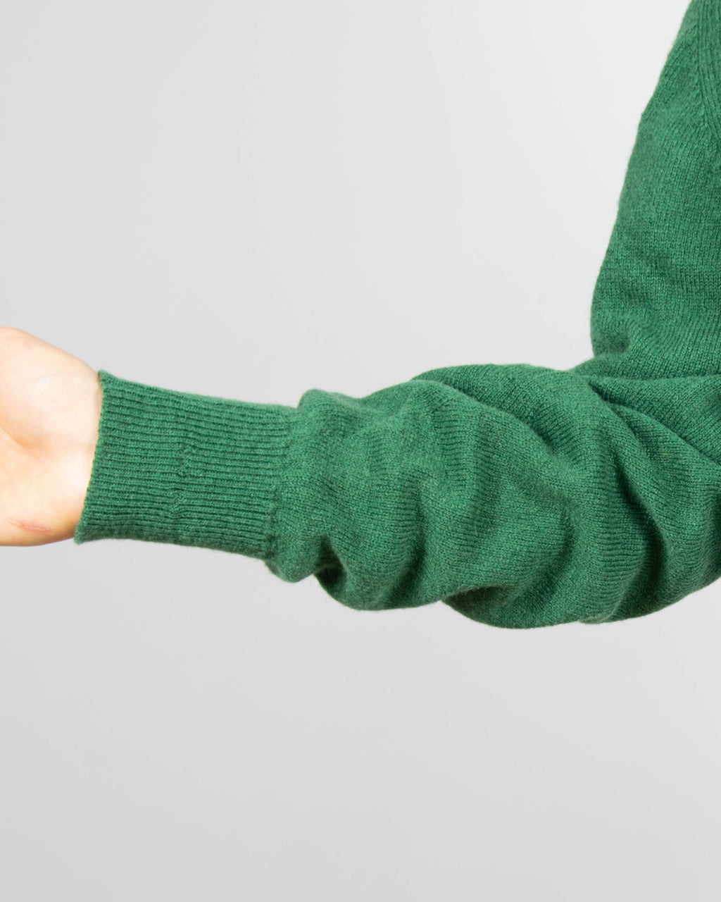 Ciemnozielony wełniany (wełna jagnięca) kardigan Burrberys - M