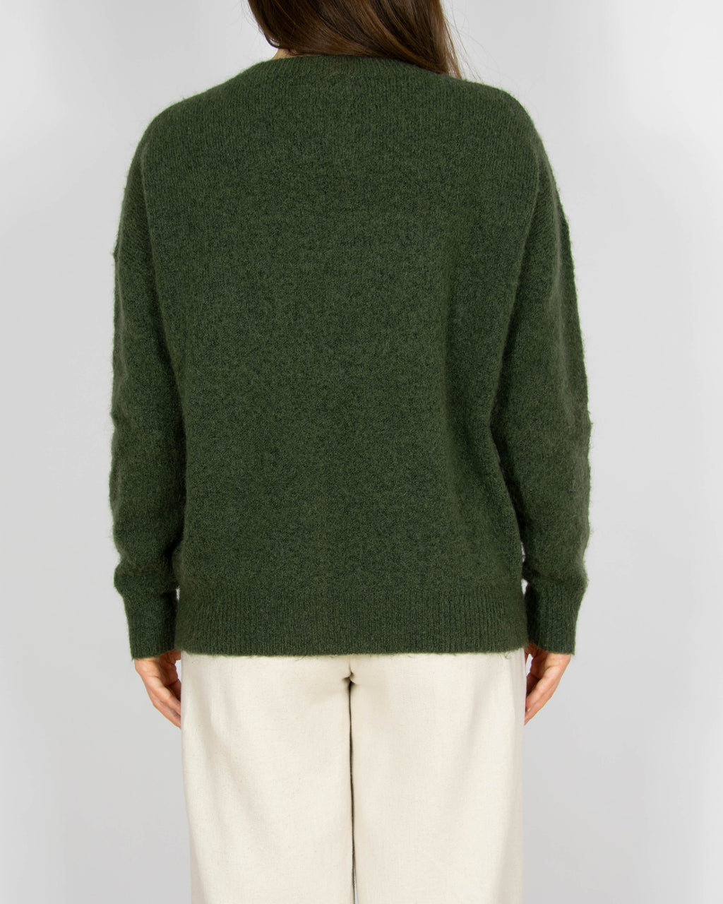 Zielony khaki wełniany (wełna + moher) MSCH Copenhagen - S/M
