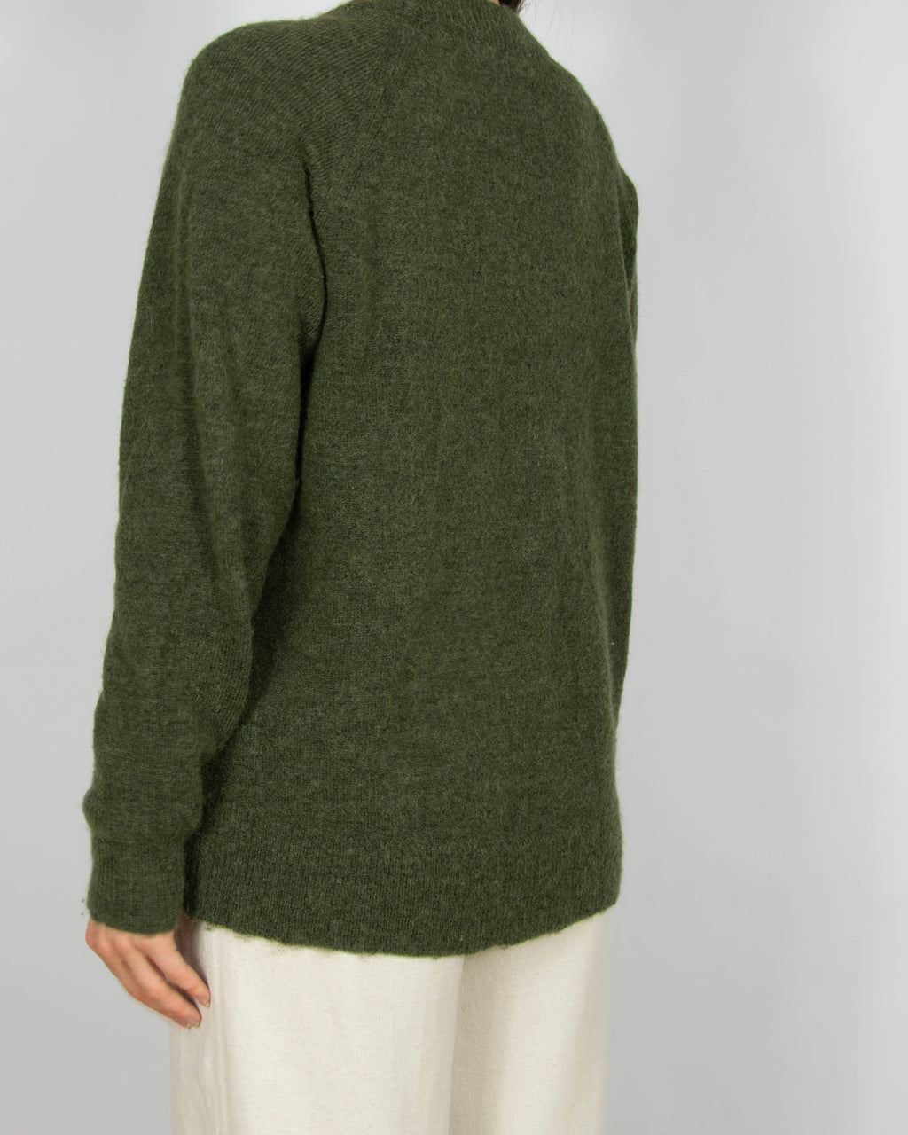 Ciemnozielony (wełna + alpaka) sweter SELECTED FEMME - M
