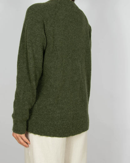 Ciemnozielony (wełna + alpaka) sweter SELECTED FEMME - M