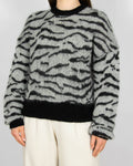 Szaro czarny (wełna + moher) sweter CUSTOMMADE