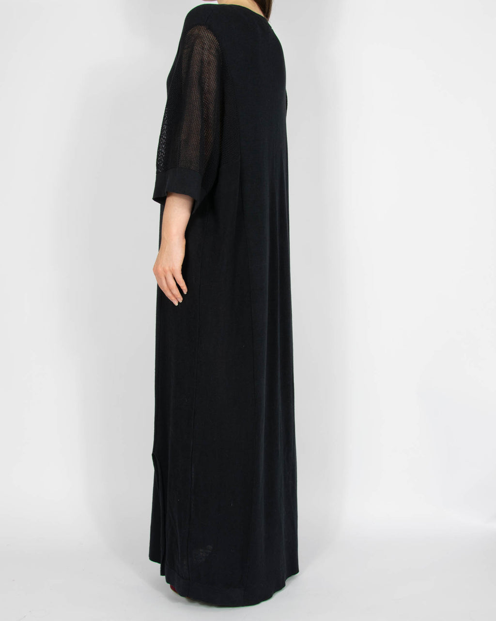 Czarna lniana (organiczna) sukienka maxi CLOSED  - S/M