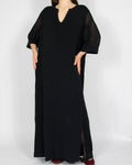 Czarna lniana (organiczna) sukienka maxi CLOSED