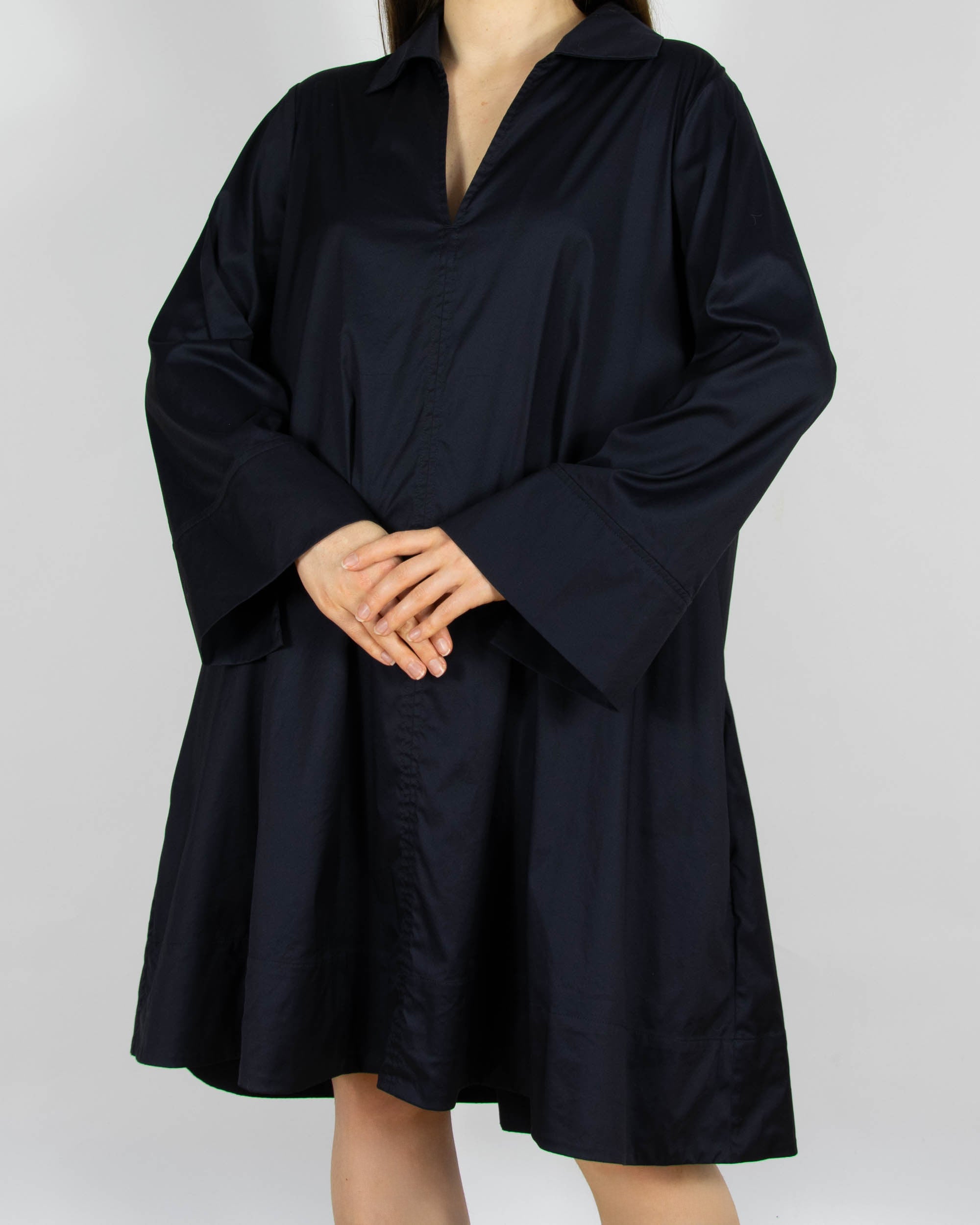 Ciemnogranatowa bawełniana sukienka COS - L/XL