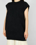 Czarna (kid moher + wełna) kamizelka American Vintage - TU (one size)