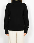 Czarny gruby kaszmirowy sweter Jake's - M/L