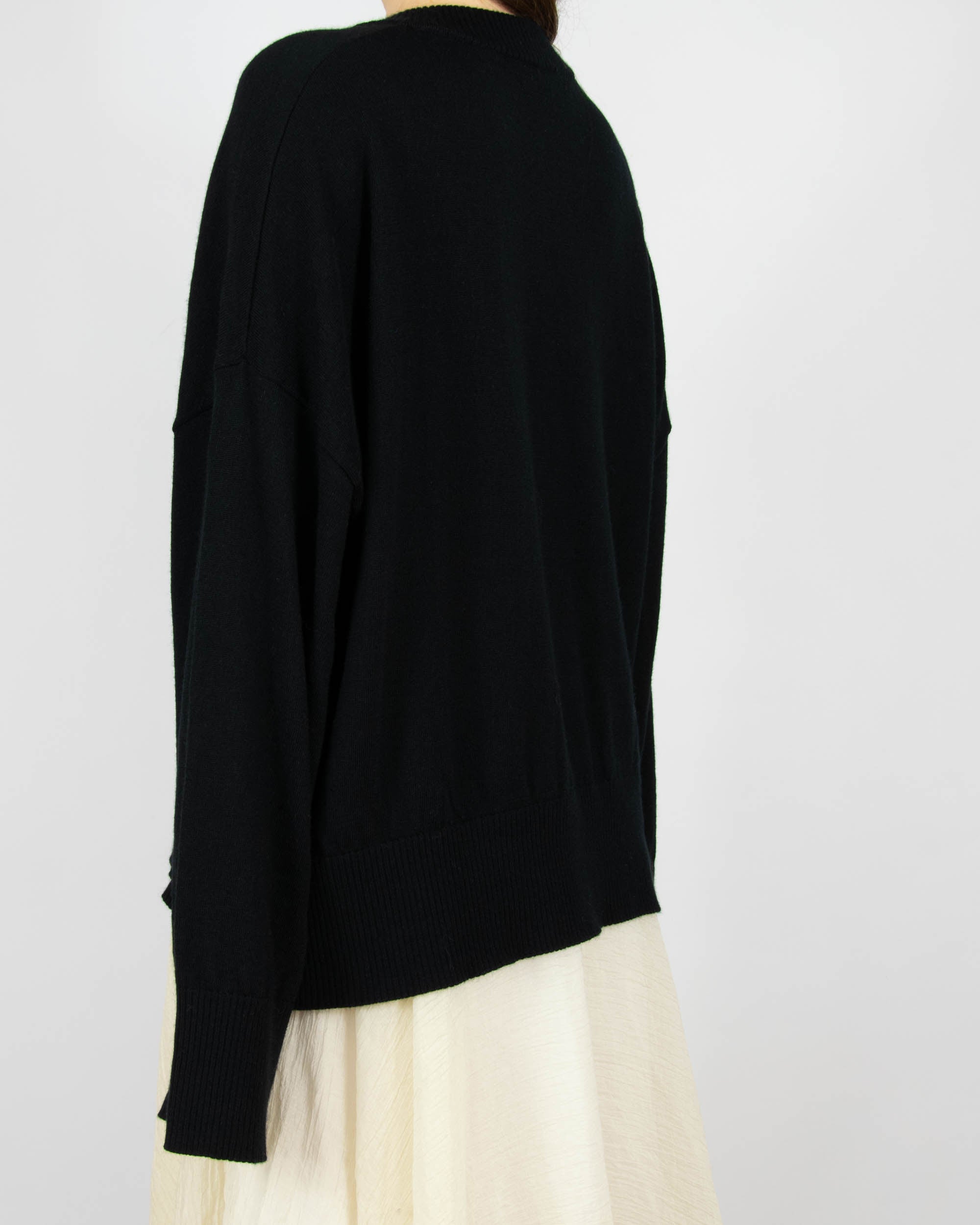 Czarny (merino extra fine) sweter Cubus - XL