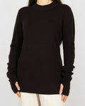 Czekoladowy (wełna + kaszmir) sweter H&M Premium