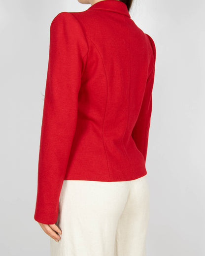 Czerwony (wełna + kaszmir) blazer MARC CAIN - M