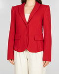 Czerwony (wełna + kaszmir) blazer MARC CAIN