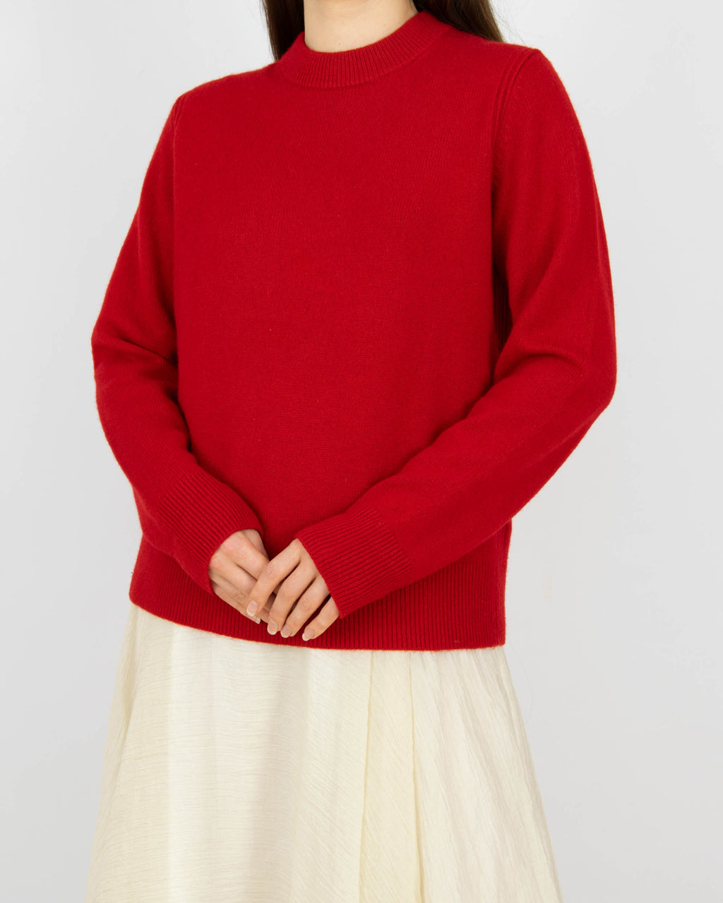 Czerwony kaszmirowy sweter COS - S