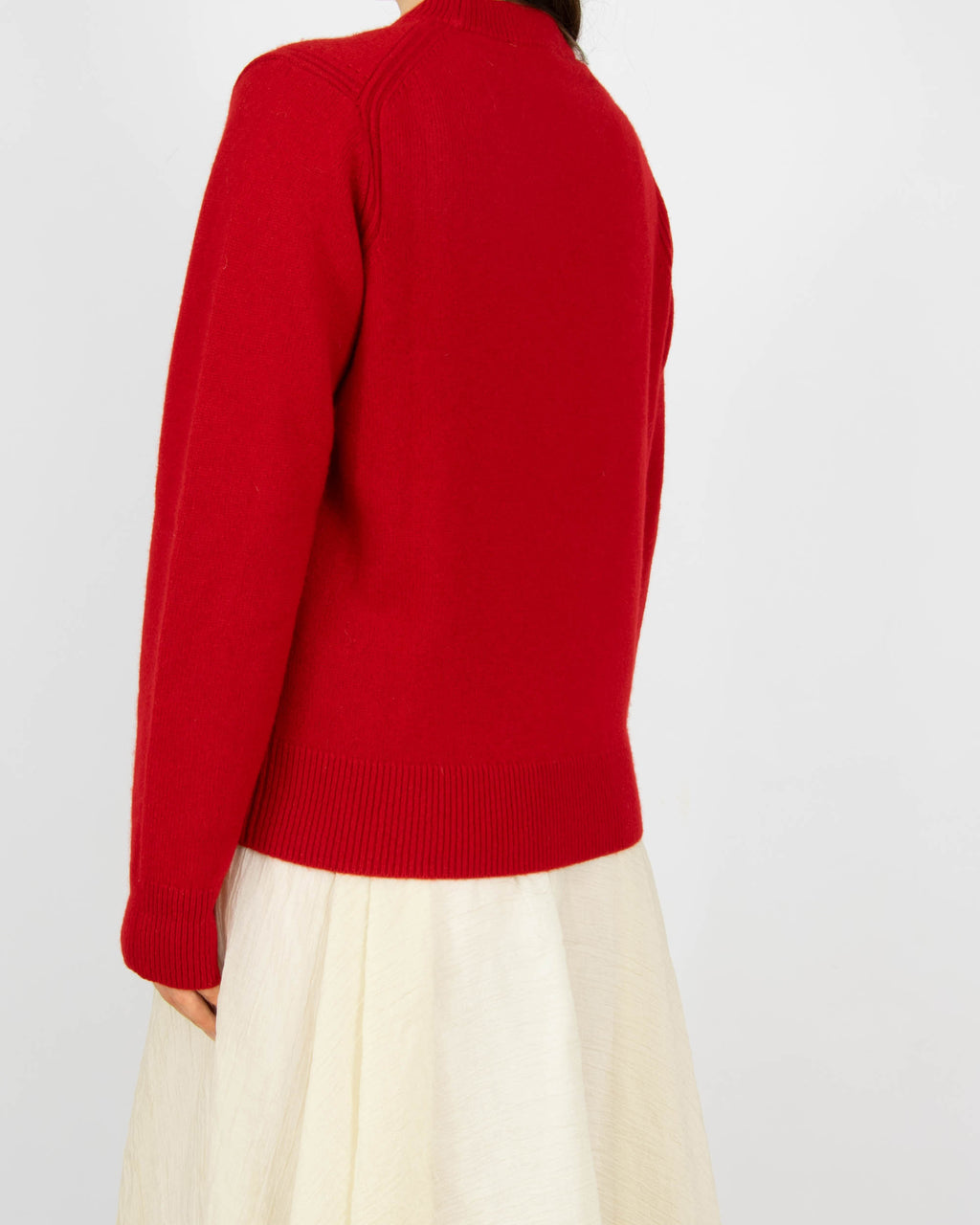 Czerwony kaszmirowy sweter COS - S